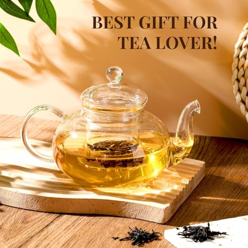 Tetera De Vidrio De 600 Ml Con Infusor, Set De 2 Piezas, Tet