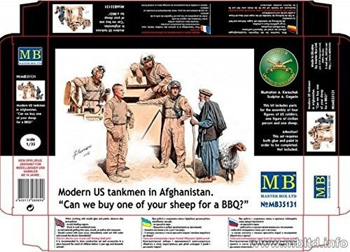 Masterbox Modern Us Tankmen En Afganistán. 5 Figuras 1-35 Ma