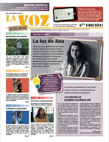 Periodico Escolar:  La Voz De Los Chicos  