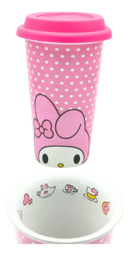 Taza De Viaje Rosa My Melody Hello Kitty Panquecitos