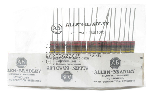 Allen Bradley Rcr32g220jd 22 Ohm 1 Watt Carbon Compostio Ccr