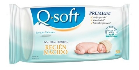 Toallitas Húmedas Q-soft Recién Nacidos X50