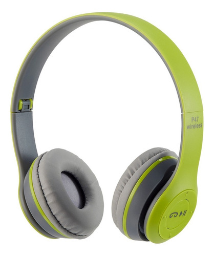 Auriculares Bluetooth Memoria Sd Radio Celular Tablet Atrix® Color Verde