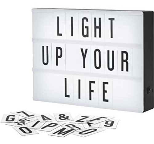 Mini Cartel Cine Con Led Luminoso Lightbox Por Unidad