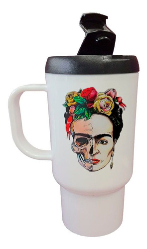 Jarro Termico Frida Kahlo Art Calavera