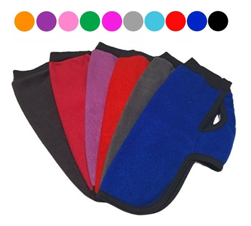 Set X2 Ropa Abrigo Polar Poncho Capa Liso Mascotas Talle 13 Surtido