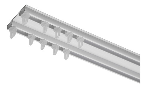 Trilho Suíço Duplo Maxi 49mm Alumínio 2,30m Com Deslizantes
