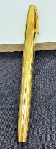 Pluma Fuente Sheaffer Punta 14k Amarillo Negro (Usado)