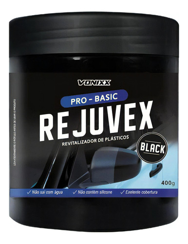 Revitalizador De Plasticos Rejuvex Black 400g Vonixx