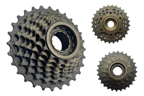Pacha De 7 Velocidades De Rosca 13-28t Cantidad Máxima De Dientes 28 Cantidad Mínima De Dientes 13 Color Marrón Oscuro