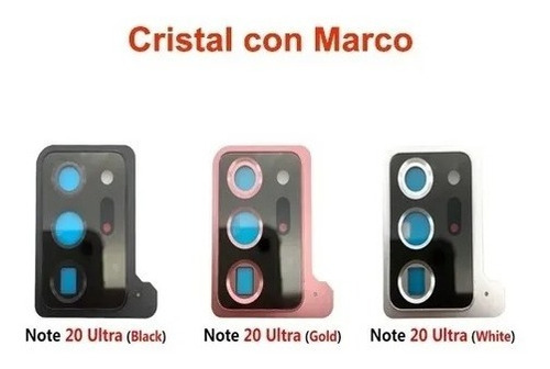 Lente Cristal Camara Trasera Samsung Note 20 Ultra Marco 