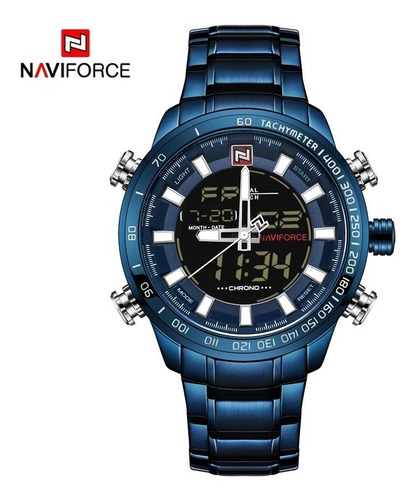 Relógio Naviforce Masculino Azul Analógico E Digital+caixa