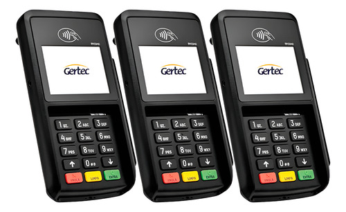Kit Gertec 03 Unidades Pin Pad Ppc940 Preto Usb