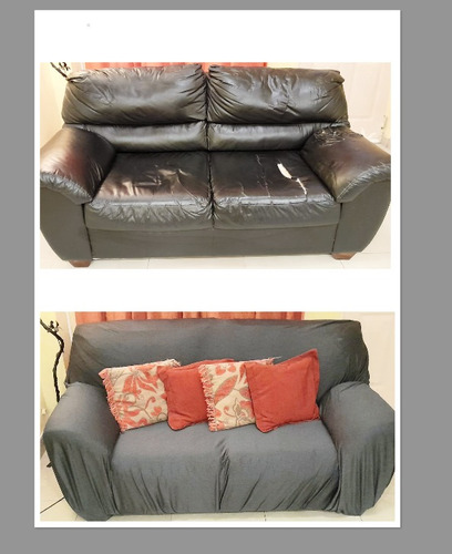 Funda De Sillon 3 Cuerpos Elatizada Spandex Elastano! Gris Lisa