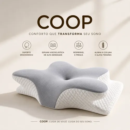 Travesseiro Ortopédico Cervical Borboleta Coop