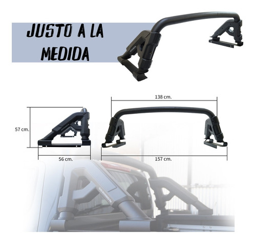 Imagen 5 de 5 de Roll Bar T1 Off Road Directo Nissan Frontier 2016 Al 2022