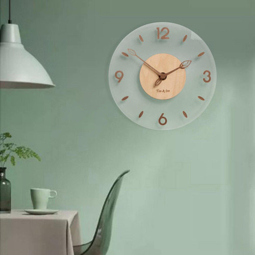Reloj De Pared De Acrílico De Madera, Relojes 12 Pulgadas