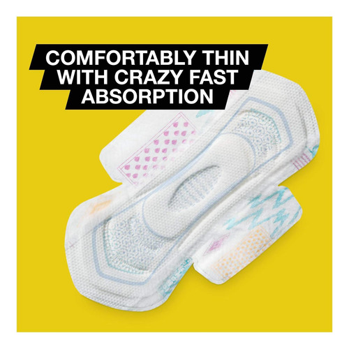 U De Kotex Cleanwear Ultra Delgada Pads Con Alas, Regular,