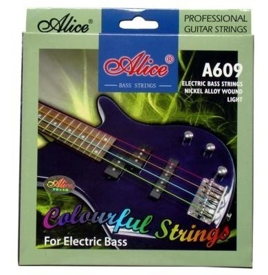 Encordado Alice A609c En Colores Bajo Electrico 4 Cuerdas *