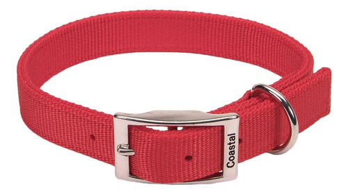 Coastal - Collar Para Perros De Doble Capa, Rojo, 1 X 22