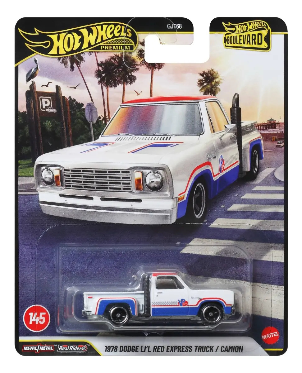 Carrinho Miniatura Hot Wheels Premium JHW27 Boulevard 1978 Dodge Li'L Red Express Truck Mattel