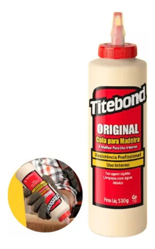 01 Uni Cola Madeira Titebond Original Atóxica Wood Glue 510g