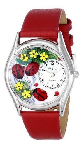 Reloj De Dama Whimsical Gifts Ladybugs Reloj En Plata Estilo