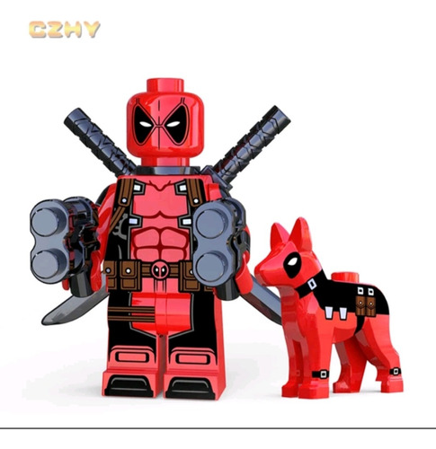 Minifigura Lego Deadpool Armas Y Perro De Caza Marvel Nuevo