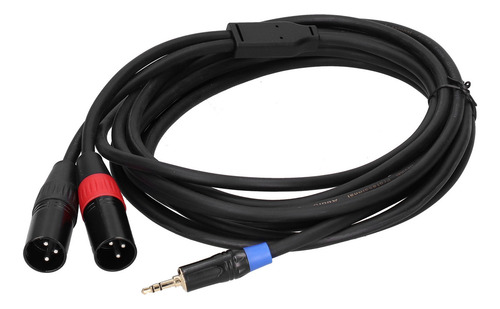 Ds Conversor De Conector Dual Estéreo De 3,5 Mm A 2 Cables