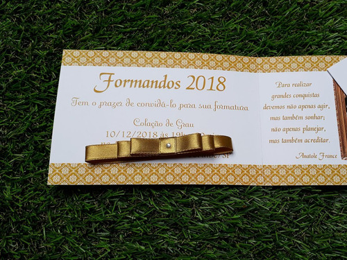 Imagem 3 de 3 de Kit 20 Convites Formatura Ciências Contábeis - Af 1083