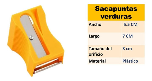 Peladores Rayadores Cortadores Verdura Sacapuntas Set 4 Pzs