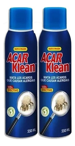 Antiácaros Acar Klean - Eliminador De Acaros 550ml X 2