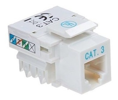 Imagen 1 de 2 de Keystone Jack Coupler Rj11 Cat3 Wireplus Blanco Tienda