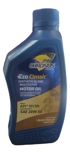 Aceite 20w50 Semi Sintetico Chronus Api Sp 946 Cm3