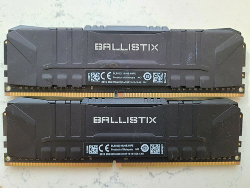 Memoria Ram Crucial Ballistix 16gb (kit 2x8gb) Ddr4 3200mhz (Usado)