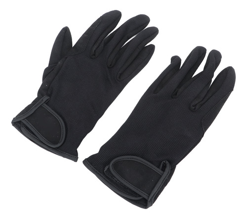 Guantes De Equitación Para Hombre Y Mujer, 1 Par, Negros, An