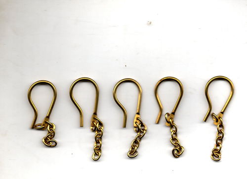 Llaveros Porta Llaves De Bronce Con Cadena Pack 50 Uni (493) Dorado
