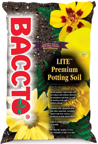 Michigan Peat 1420 Baccto Lite Premium Potting Soil 20 Cuart