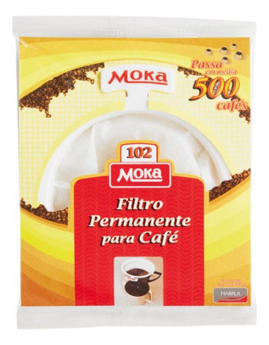 Filtro permanente Moka para café (hasta 500 cafés, número 102)