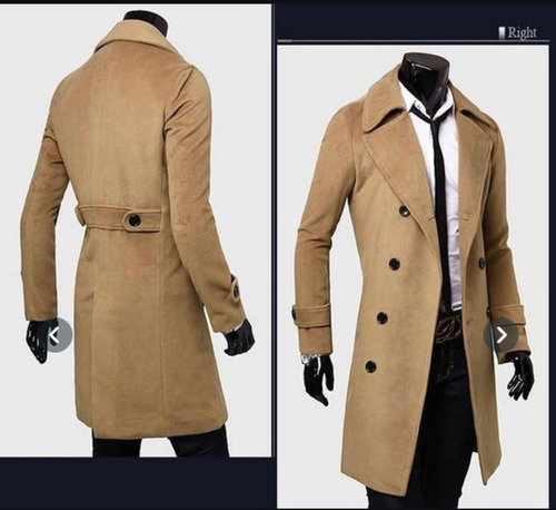 Abrigo Caballero Hombre Moderno Invierno Elegante