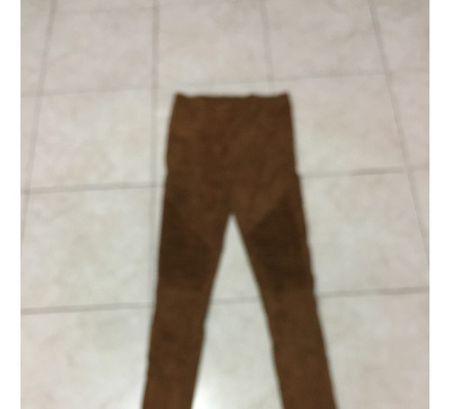 Leggins Pantalón Ooberswank Brown Orange Faux Suede - S-m