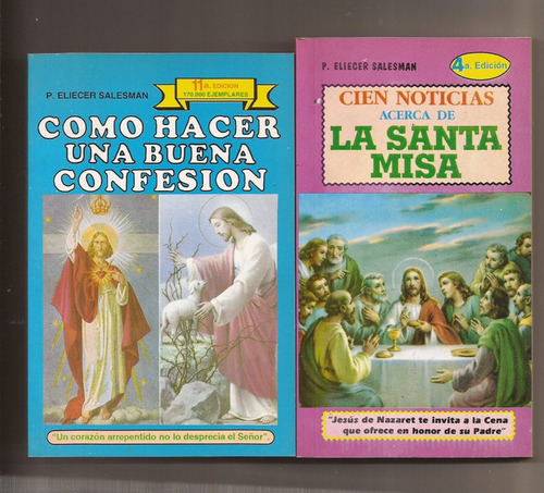 2 Libros De Eliécer Sálesman Sobre Confesión Y Santa Misa °