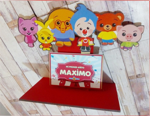 10 Centros De Mesa Plim Plim 2 Modelos A Elección Rojo