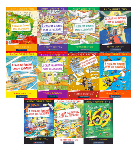 Kit A Casa Na Árvore Com 39, 52, 65, 78, 91, 104, 117, 130, 143, 156, 169 Andares, De Andy Griffiths. Editorial Editora Fundamento,