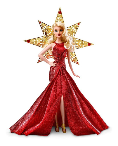 Boneca Barbie Collector 2017 Holiday Loira Mattel Linda