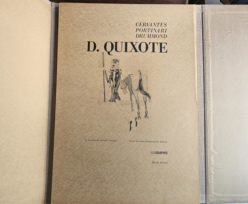 Dom Quixote - Cervantes - Portinari - Carlos Drummond De Andrade - 1a Edição - Assinado (Usado)