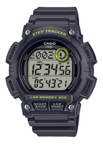 Reloj Hombre Casio Ws-2100h-8 Podómetro Hora Dual Sumergible