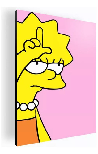 Cuadro Moderno Mural Lisa Simpson 60x84 Mdf