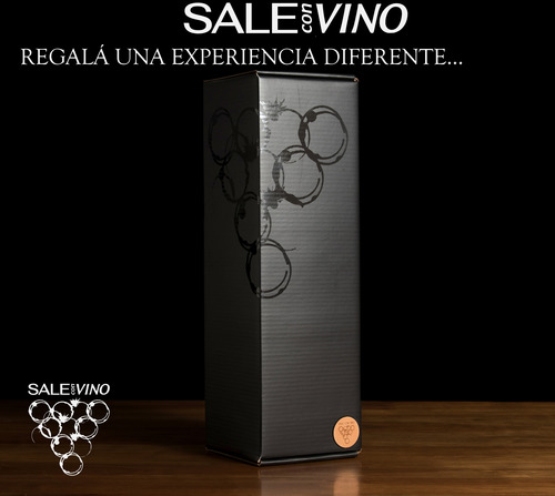 Box Vino Luigi Bosca De Sangre Blend + 1 Copa Rosa Grabada