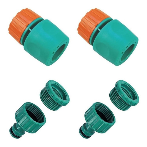 Kit Engate Rápido Para Mangueira De Jardim Com 4 Unidades